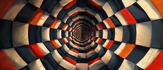 A hypnotic pattern of optical illusions and hidden shapes - obrazy, fototapety, plakaty