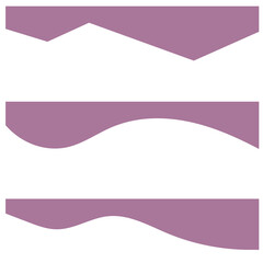 Obraz premium Set of Template Dividers Shapes for Website. Curve Lines, Drops, Wave Collection of Design Element for Top, Bottom Page Web Site. Divider Header for App, Banners or Posters. Vector Illustration