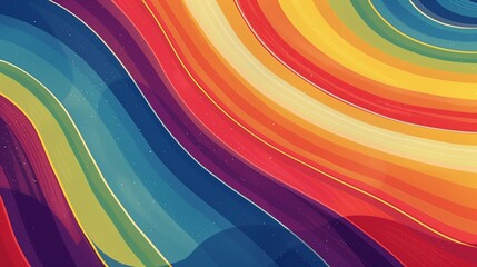 Obraz premium A colorful poster background like a winding rinbow.