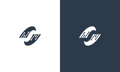 letter s monogram simple logo design vector illustration