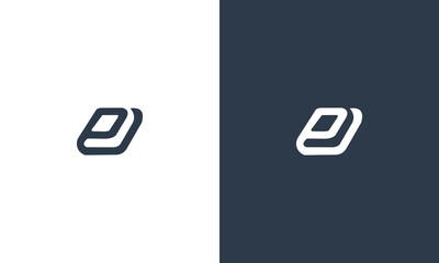 letter e monogram simple logo design vector illustration