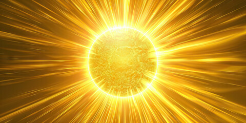Obraz premium Happiness (Bright Yellow): A sun-like circle with rays extending outward, representing joy and contentment.