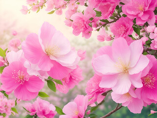 Vibrant pink floral background