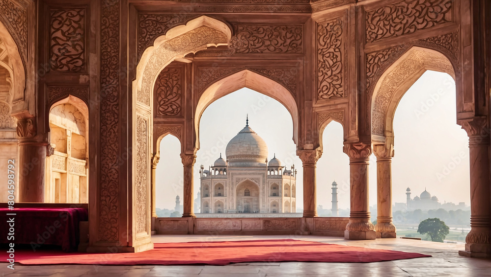 Wall mural taj mahal agra country