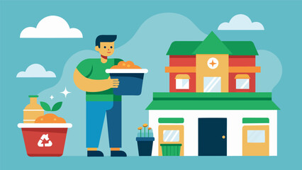 A restaurant implements a reusable takeout container program allowing customers to bring back their containers for future orders..