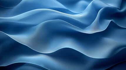 Obraz premium A blue fabric with a wave pattern