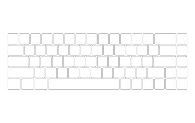 Mechanical keyboard layout. Keyboard icon. Keyboard icon symbol. Vector illustration.