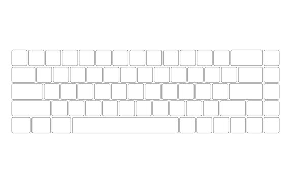 Mechanical keyboard layout. Keyboard icon. Keyboard icon symbol. Vector illustration.