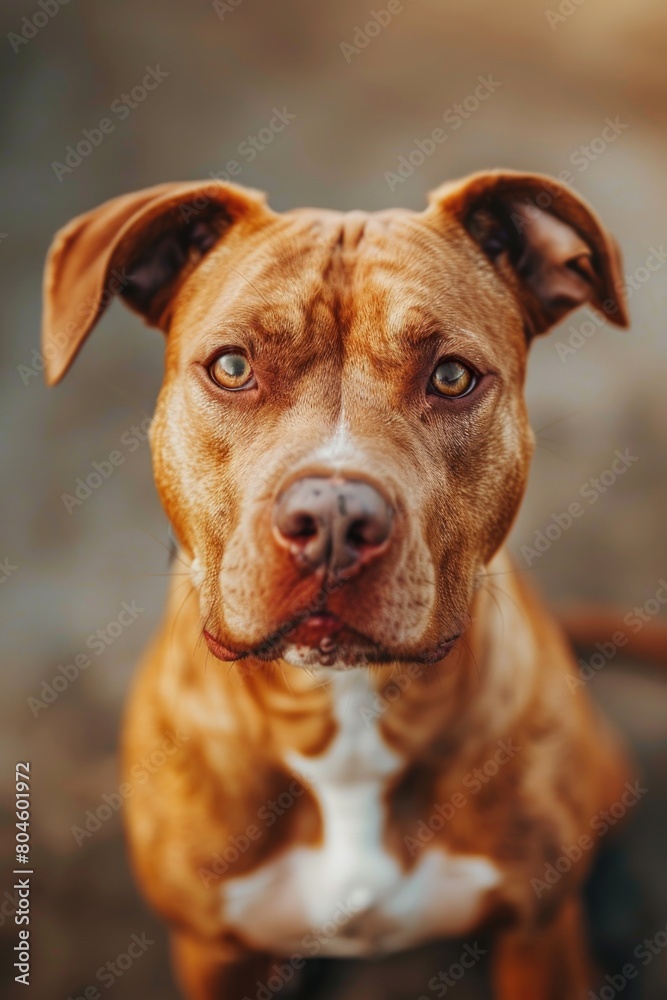 Poster Close-up of a dog looking directly at the camera. Suitable for various projects