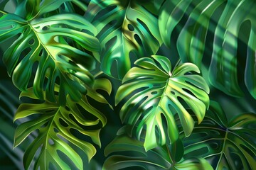 Detailed view of vibrant green leaves, perfect for nature concepts