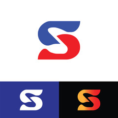 Minimal Innovative Initial NS logo and SN logo. Letter S NS SN creative elegant Monogram. Premium Business S logo icon. White color