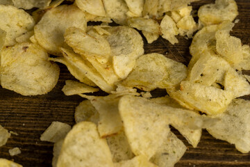 pile of potato chips on the table