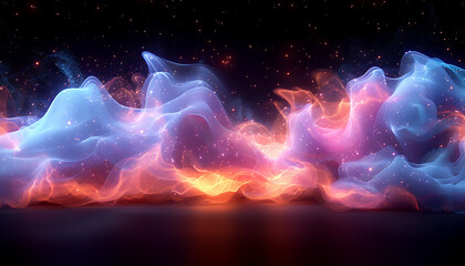 Red, sea-foam, jade and violet Neon effect High quality background.
