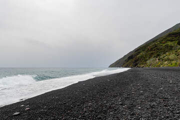 volcanic landscape on the island of Stromboli