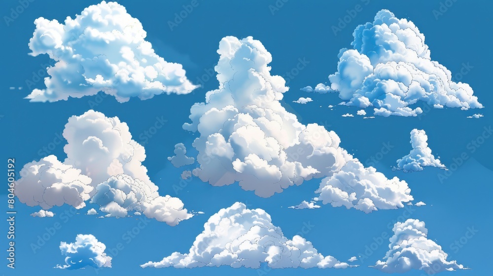 Poster a bunch of clouds in the sky, suitable for various projects