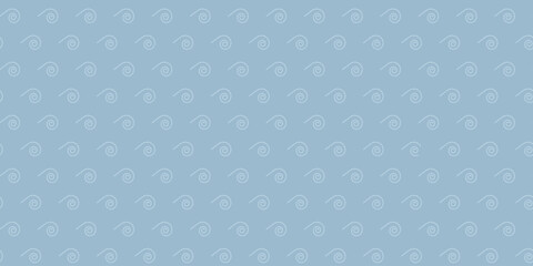 Seamless abstract wave pattern in blue and green tones. Background with light lines in doodle style. Vector monochrome linear retro pattern of sea waves.