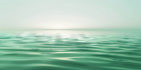 Obraz premium Calm (Light Green): A horizontal line with gentle curves, representing tranquility and peace