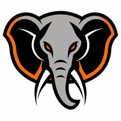 Elephant head logo vector