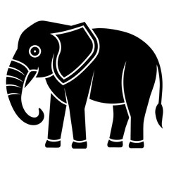 Elephant head logo vector  illustration art