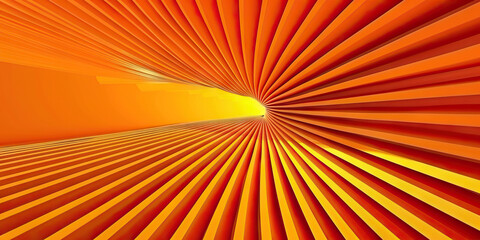 Fototapeta premium Excitement (Bright Orange): A series of diagonal lines converging at a point, indicating anticipation or eagerness.