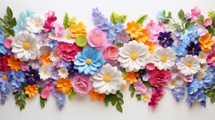  floral background decorated with gorgeous multicoloured blooming flowers 