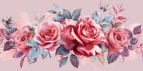 Romantic Floral Bouquet Compositions for Notebook Covers Generative AI