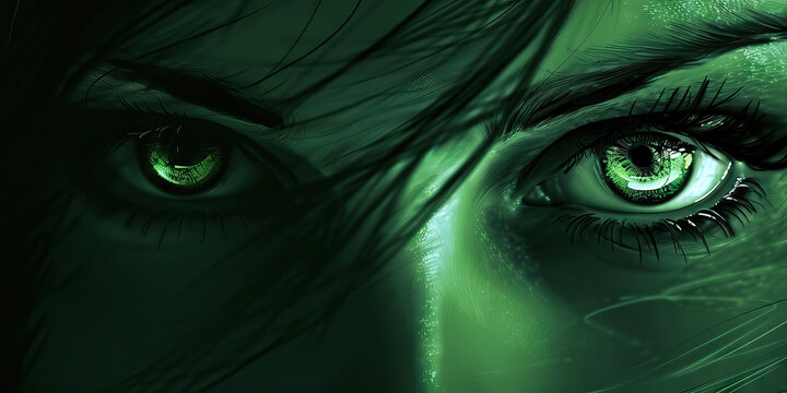 Envy (Green): A pair of eyes looking sideways, representing jealousy or covetousness