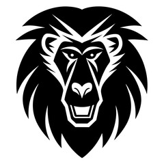 Baboon head logo vector art