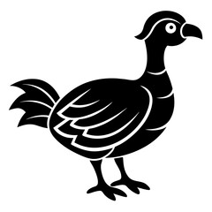 Dodo bird vector art silhouette illustration icon