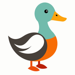 Duck head logo vector icon