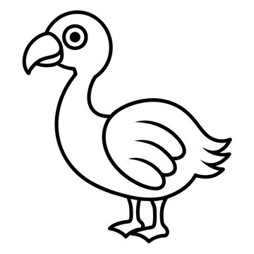 recommend clip art: Dodo vector icon illustration line art