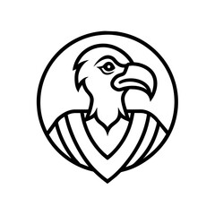 Vulture head logo vector