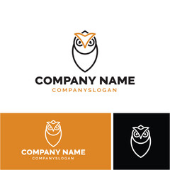owl logo design, vector logo design, illustration 