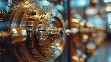 Illuminated vault entrance symbolizing wealth and prosperity as a metaphor for financial achievement