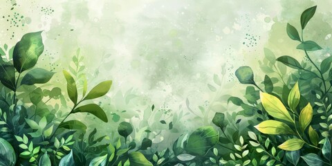 Nature Inspired Watercolor Background Generative AI