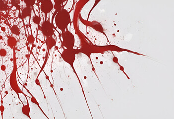 blood stains and splash on minimal background in simple style