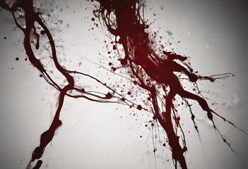 blood stains and splash on minimal background in simple style