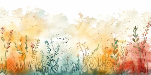 Watercolor Background for Business Presentation Generative AI