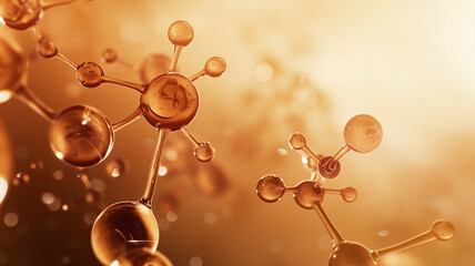 Obraz premium background with molecules