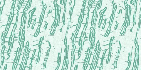 Aegean teal light soft wave linen pattern background. Broken line stripe border effect for rustic coastal marine surface design. 