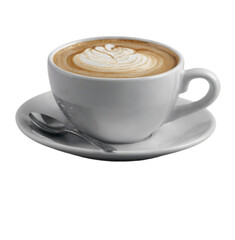 cup of coffee isolated on white or transparent background