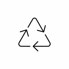 arrows triangle recycling organic icon