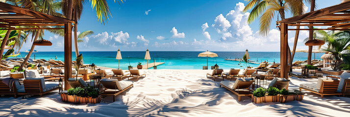 Secluded Tropical Beach with White Sand and Turquoise Water, Ideal for a Romantic Getaway, Maldives
