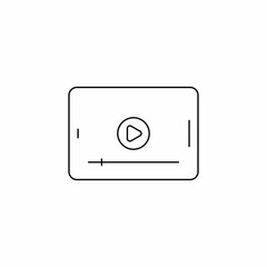video player media tablet icon