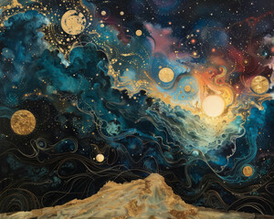 Astral Elegance The Celestial Tapestry