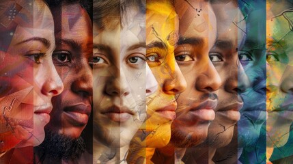 Obraz premium Diverse Diversity Ethnic Ethnicity Unity Variation Concept