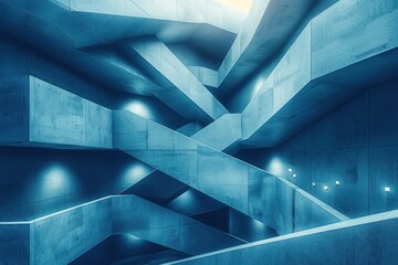 Obraz premium Abstract Staircase Swirls in Architectural Elegance