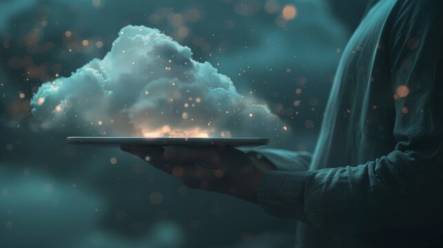 Businessman holding the tablet digital screen, digital layer effect, business strategy analytic concept, Big data, Cloud computing, data-driven organization.AI,Marketing in the Metaverse,marketing 6.0