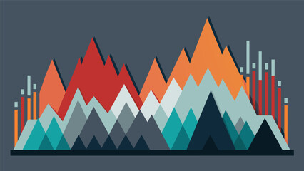 A graphic depicting a jagged graph with peaks and valleys representing fluctuations in language proficiency for neurodivergent individuals.. Vector illustration