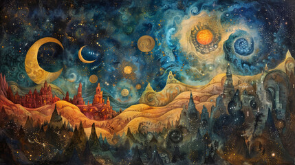 Starry Cosmos A Celestial Panorama